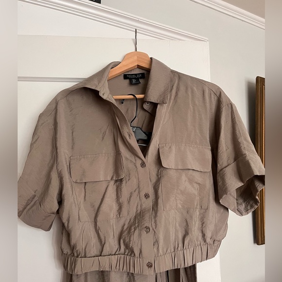 Rachel Zoe crop shirt pant set (never worn) - Picture 2 of 4